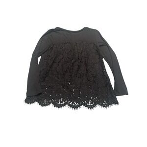 Generation Love Black‎ Lace Back Long Sleeve Top Revolve size Small